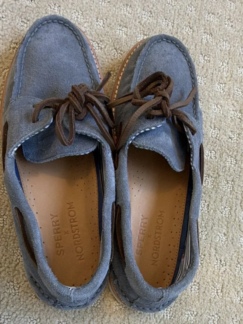 Sperry x Nordstrom Blue Suede Boat Shoes Men's US 8